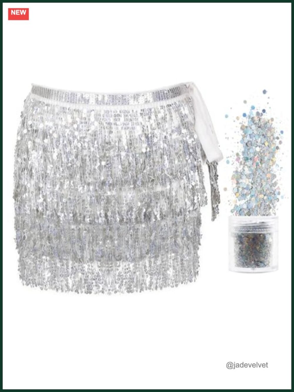 Sequin Tassel Skirt Belly Dance Hip Scarf Fringe Rave Costume Festival